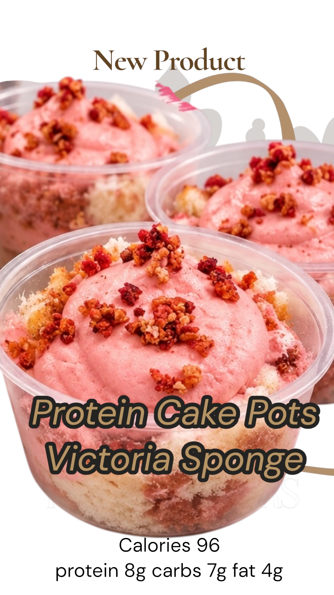 Protein Cake Pots Victoria sponge